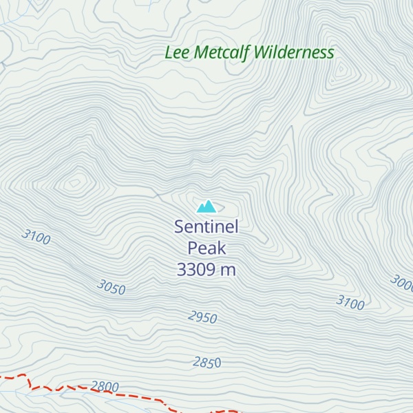 Map of Sentinel Peak