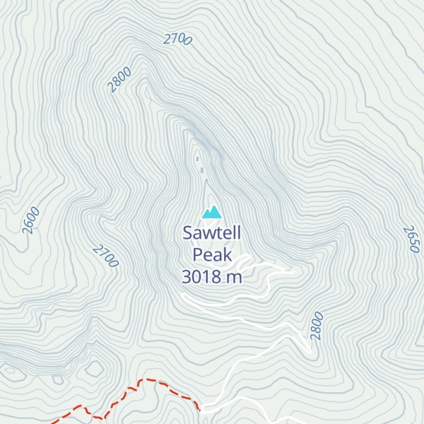 Map of Sawtell Peak