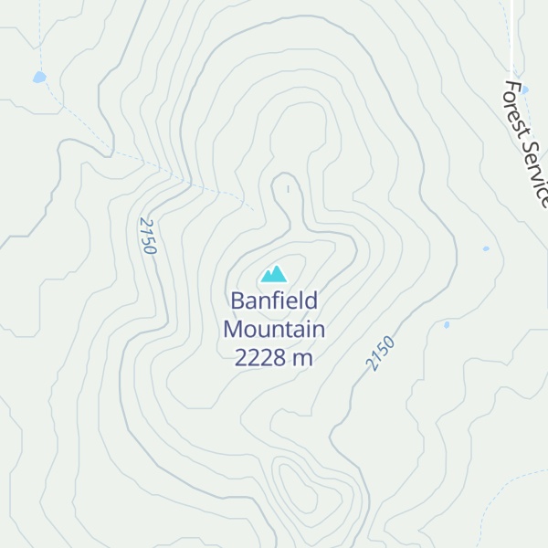 Map of Banfield Mountain