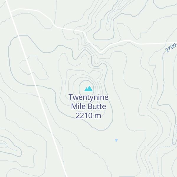 Map of Twentynine Mile Butte