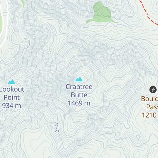 Map of Crabtree Butte