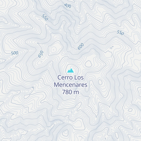 Map of Cerro Los Mencenares
