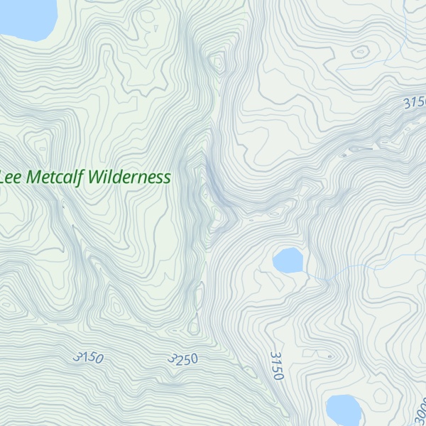 Map of Hilgard Peak