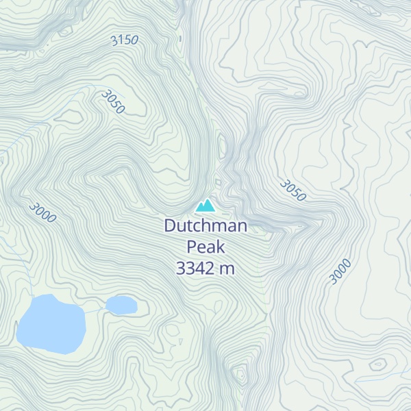 Map of Dutchman Peak