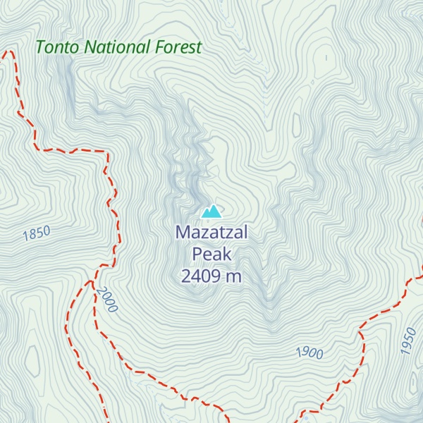 Map of Mazatzal Peak