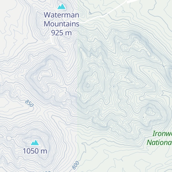 Map of Waterman Peak