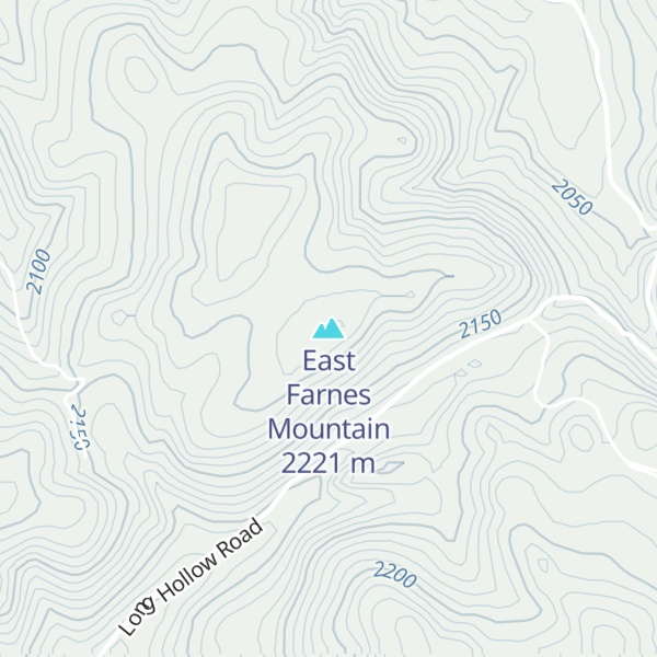 Map of East Farnes Mountain