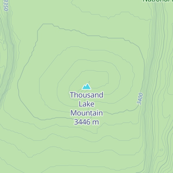 Map of Thousand Lake Mountain