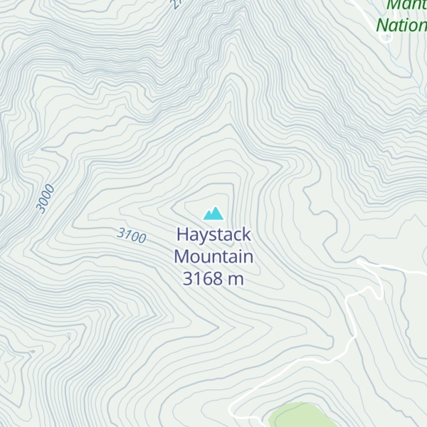 Map of Haystack Mountain