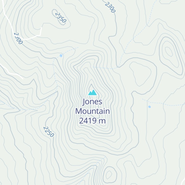Map of Jones Mountain