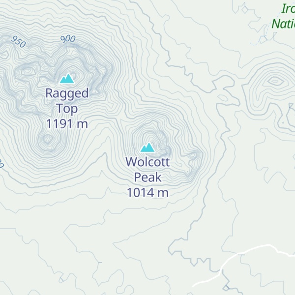 Map of Wolcott Peak