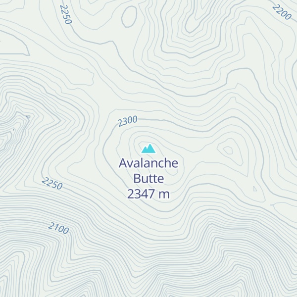Map of Avalanche Butte