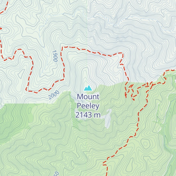 Map of Mount Peeley