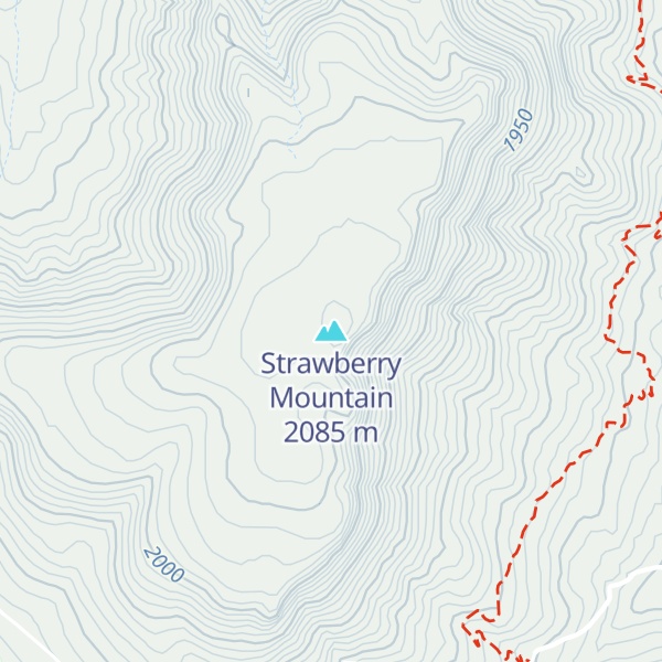 Map of Strawberry Mountain