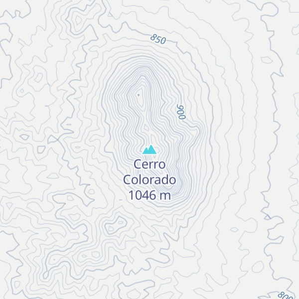 Map of Cerro Colorado
