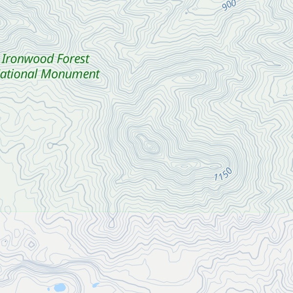 Map of Silver Bell Peak