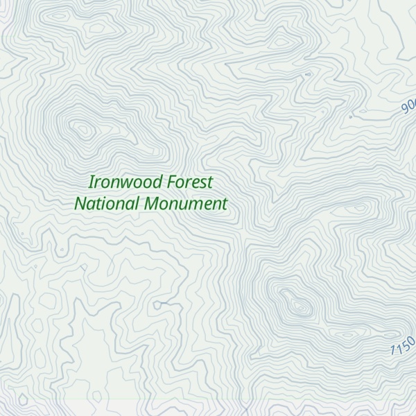 Map of Silver Bell Mountains