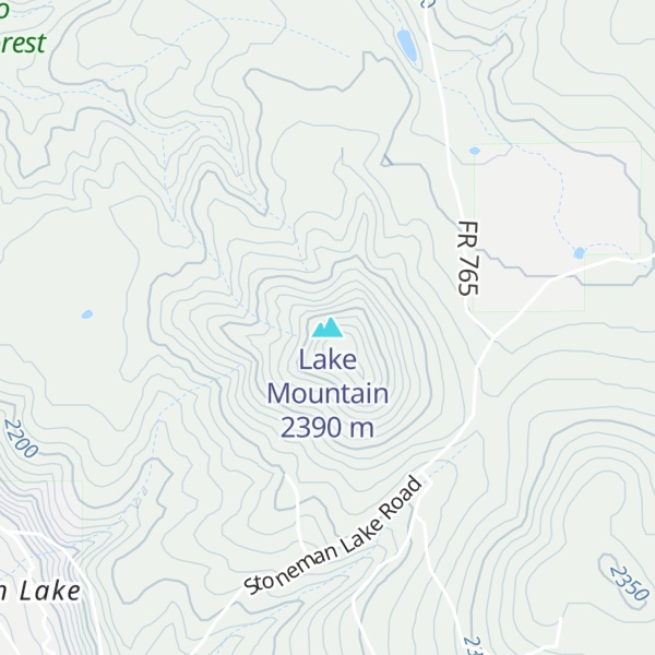 Map of Lake Mountain