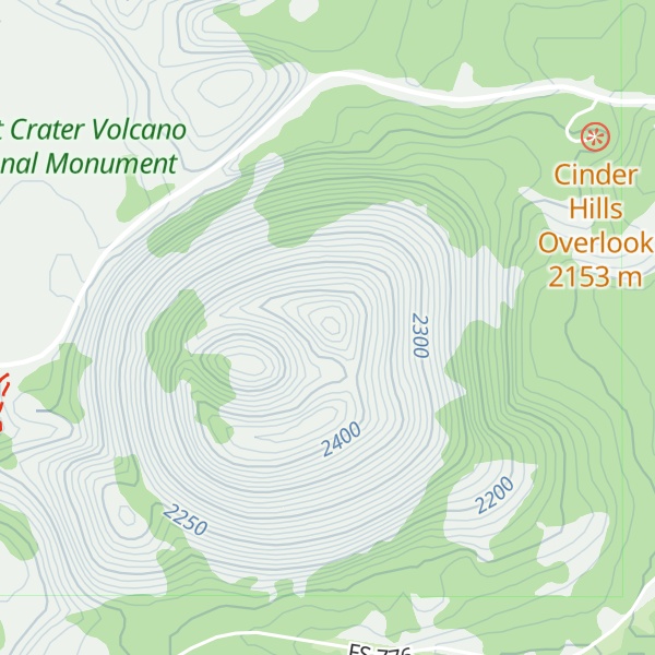 Map of Sunset Crater