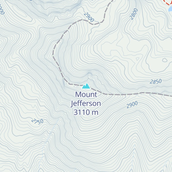 Map of Mount Jefferson