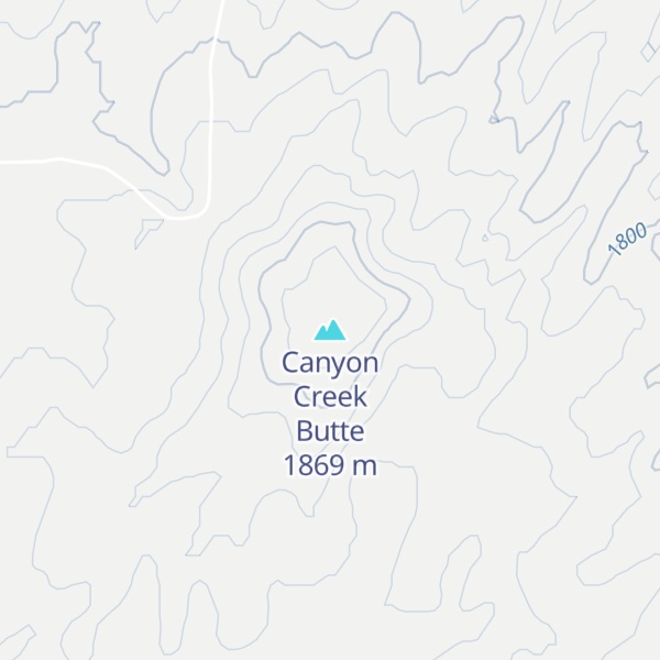 Map of Canyon Creek Butte