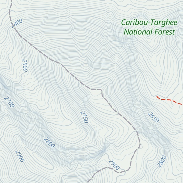 Map of Red Rock Mountain