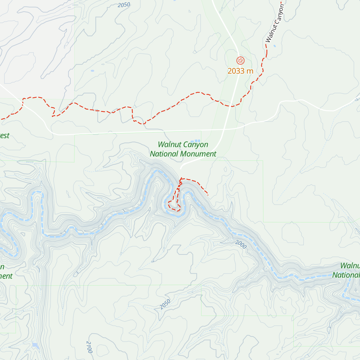 Walnut Canyon Visitor Center map