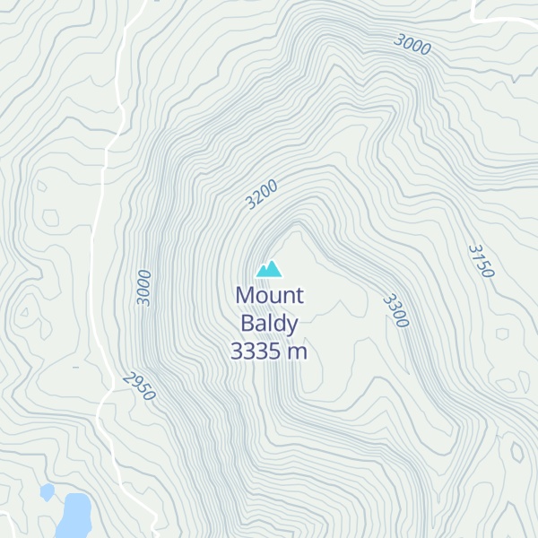 Map of Mount Baldy