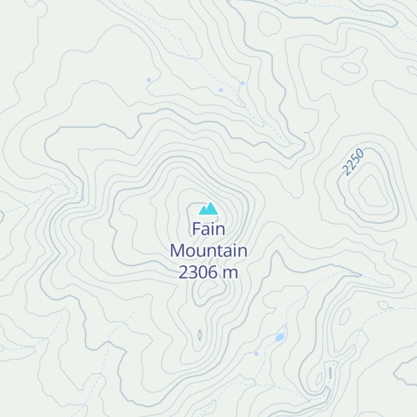 Map of Fain Mountain