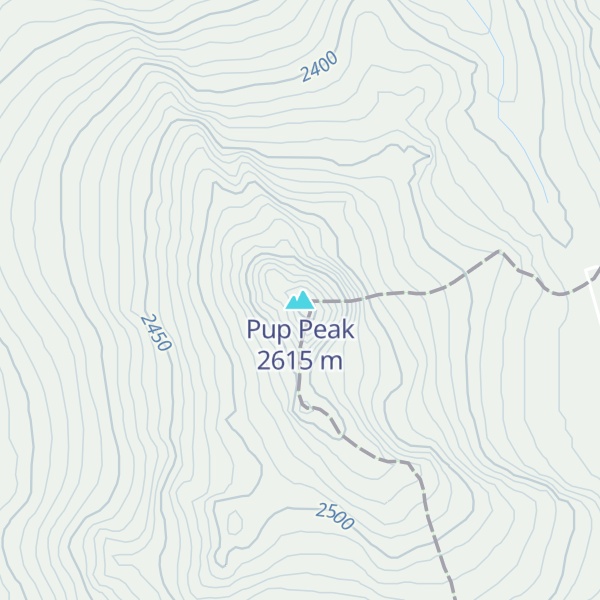 Map of Pup Peak