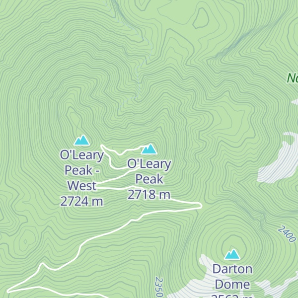 Map of O'Leary Peak