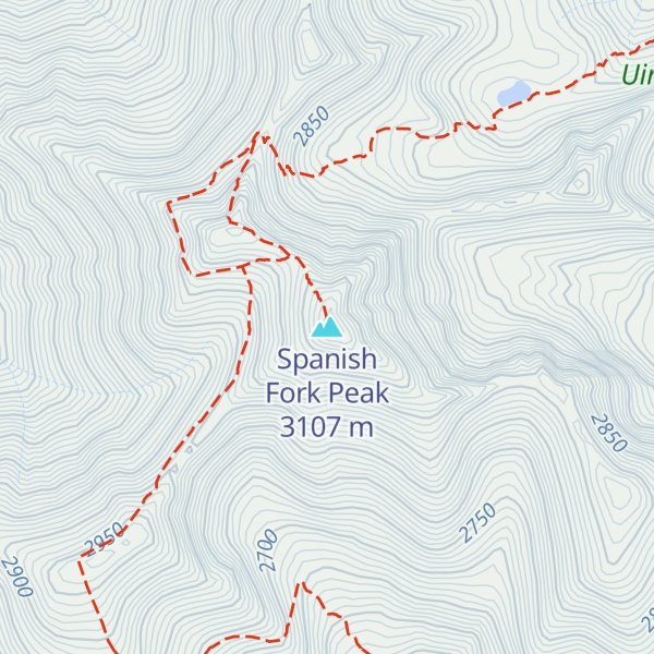 Map of Spanish Fork Peak