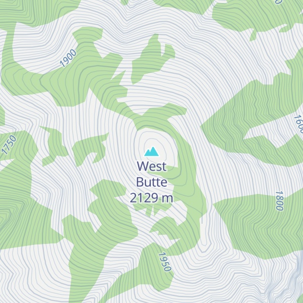 Map of West Butte