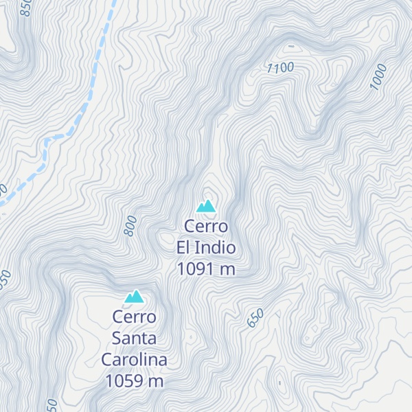 Map of Cerro El Indio