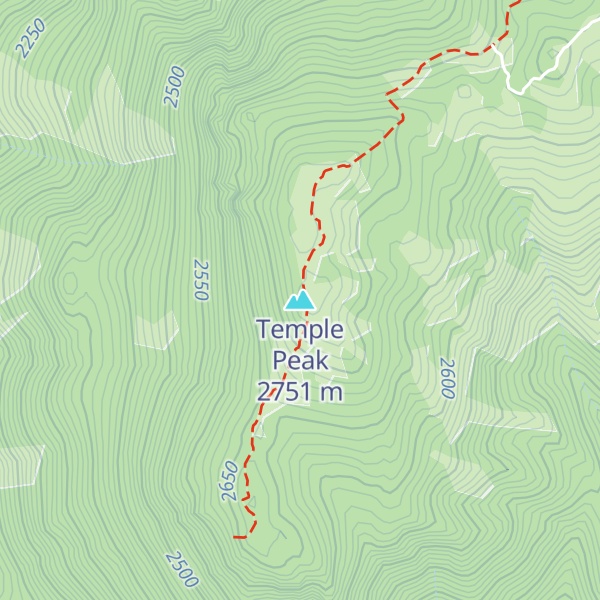 Map of Temple Peak