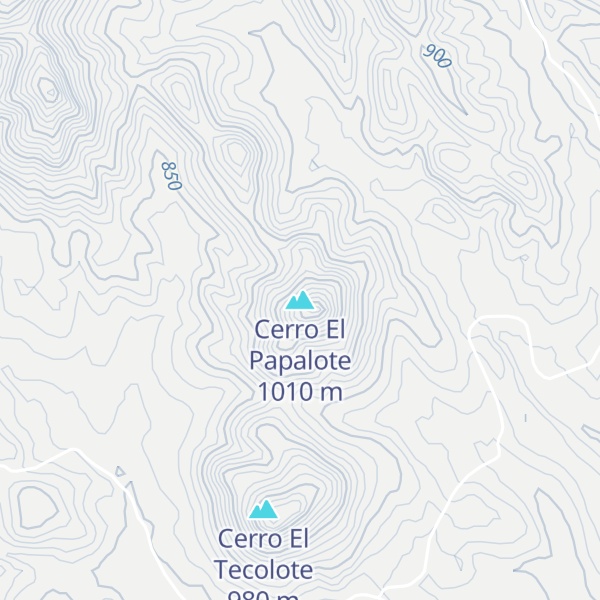 Map of Cerro El Papalote