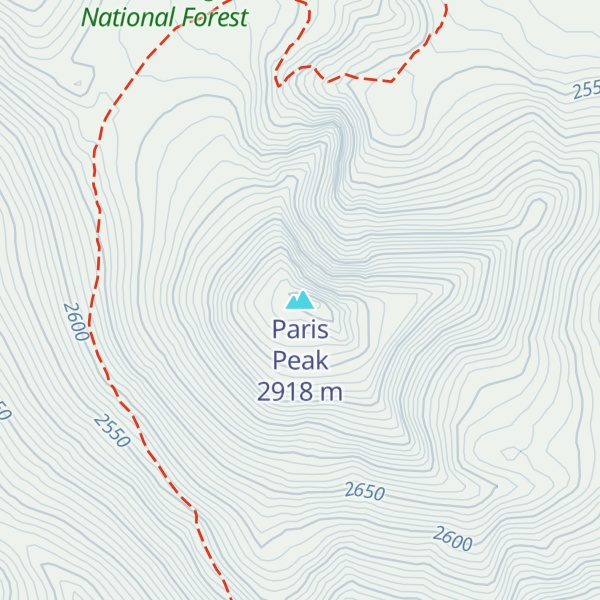 Map of Paris Peak