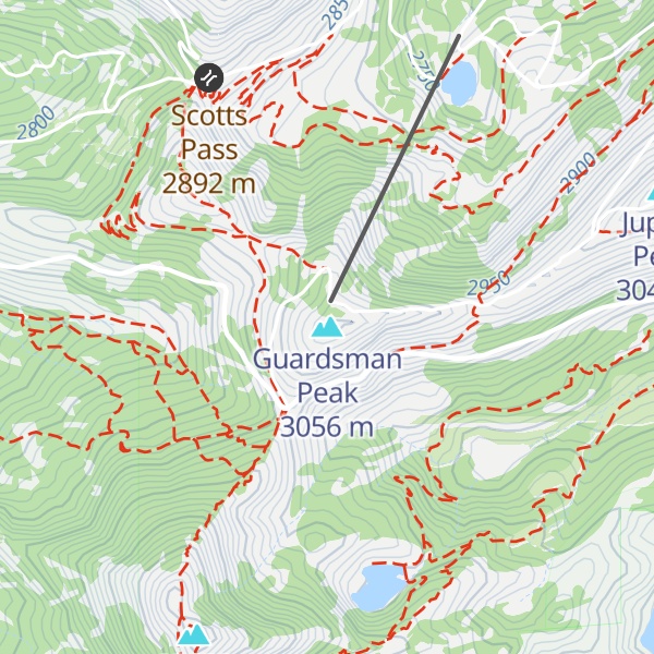 Map of Guardsman Peak