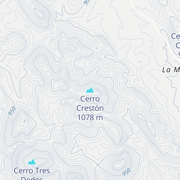 Map of Cerro Crestón