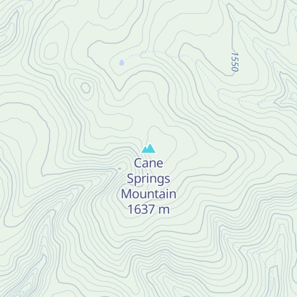 Map of Cane Springs Mountain