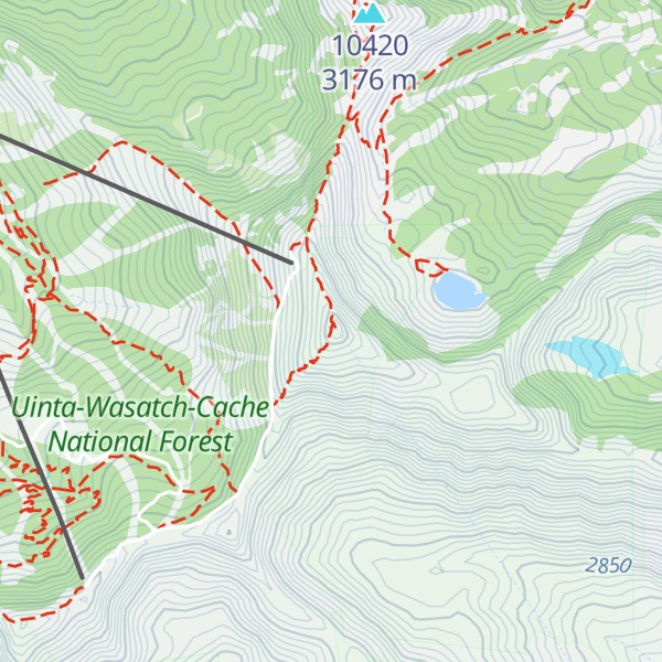 Map of Clayton Peak