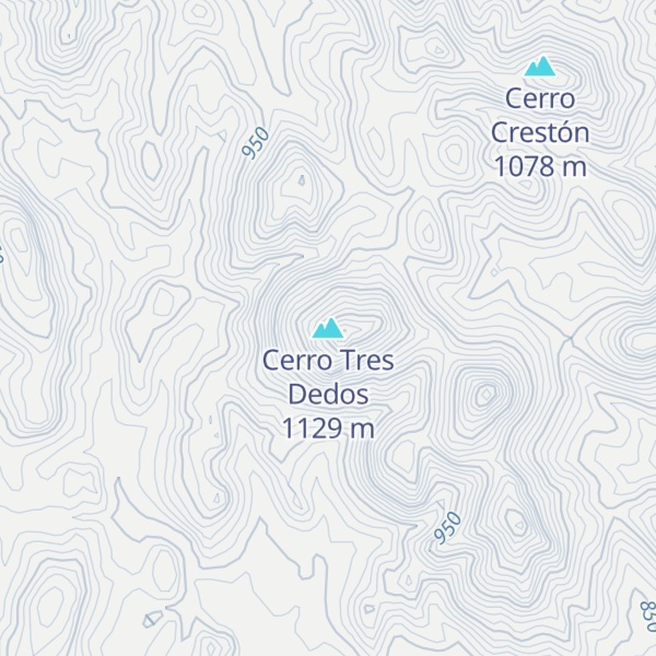 Map of Cerro Tres Dedos