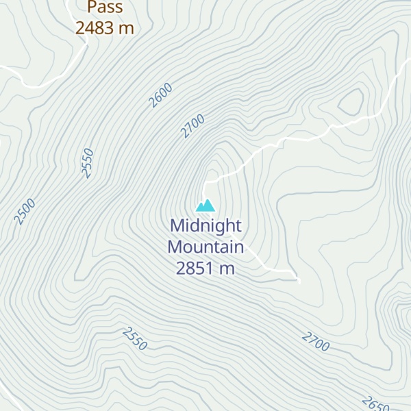 Map of Midnight Mountain