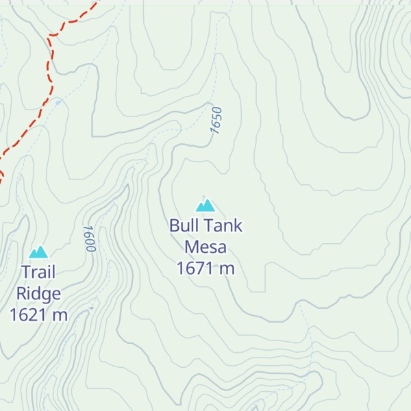 Map of Bull Tank Mesa