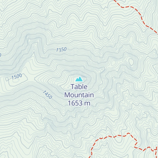 Map of Table Mountain