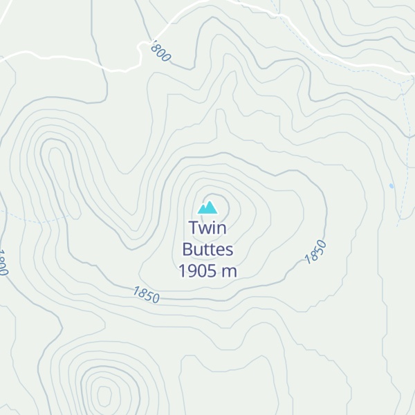 Map of Twin Buttes