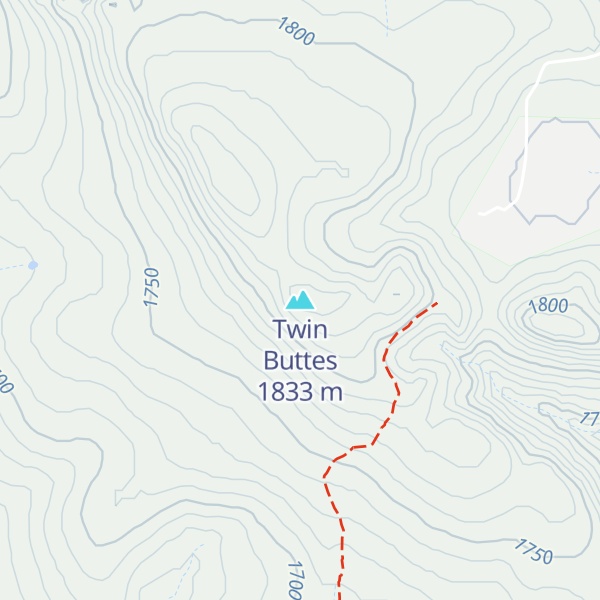 Map of Twin Buttes