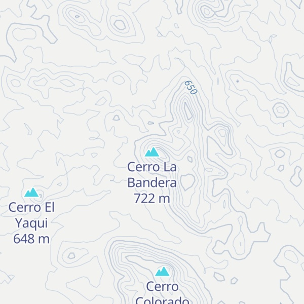 Map of Cerro La Bandera