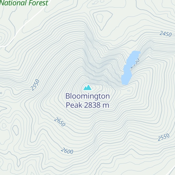 Map of Bloomington Peak