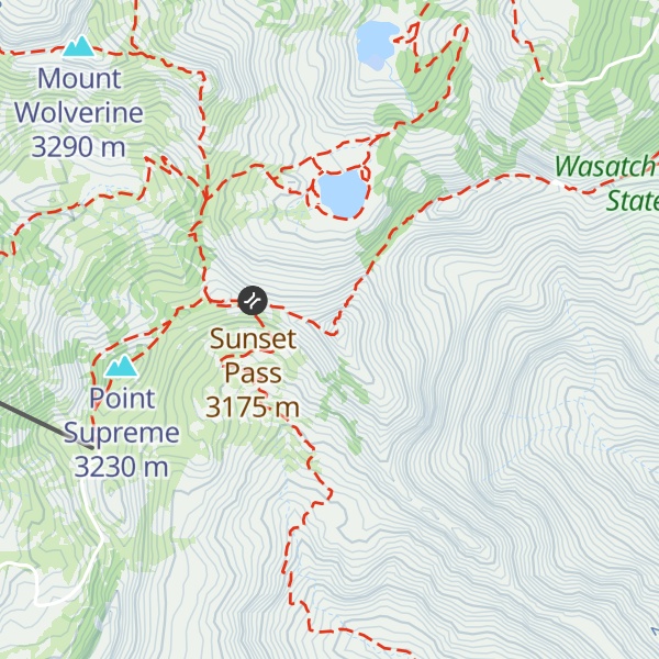 Map of Sunset Peak